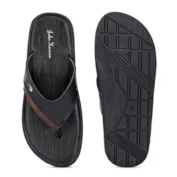John Karsun Men Black & Brown Comfort Sandals image 4