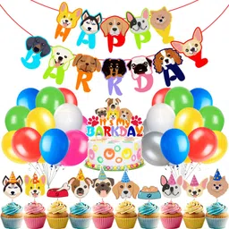 37 pcs Dog Birthday Decorations for Dog Paw Print Birthday Party Supplies-image-82