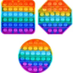 daaduji Set of three Pop Push it Fidget Toy Silicone Push pop Bubble Fidget Toy Pack-picture-12