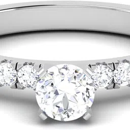 avsar R3703 14kt Cubic Zirconia White Gold ring-picture-12