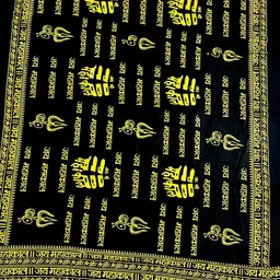 complayyer Floral Print Pure Cotton Men Black Scarf image 2