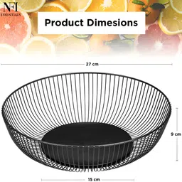 nfi essentials Fruit Basket Stainless Steel Multipurpose Folding Vegetable Bowl Basket Kitchen Stainless Steel Fruit & Vegetable Basket image 3