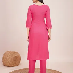 women basket Women Cotton Blend Kurta Pant Set image 2
