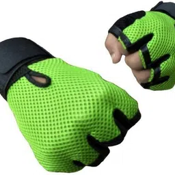 rocket sales Combo of Bodybuilding Blue Bag , Gloves Green And Spider Shaker Black For GYM Fitness Accessory Kit Kit image 4