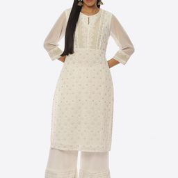 Rangriti Women Printed Keyhole Neck Straight Kurta-picture-42