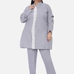 Fabnest Curve Women Grey  Gotta Patti Kurta-picture-34