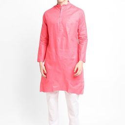 DEVOILER Men Pink Kurta-picture-35