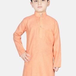 SG YUVRAJ Boys Peach-Coloured Kurta-picture-0