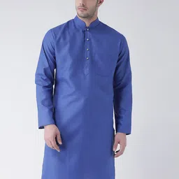 SG LEMAN Men Blue Straight Kurta-picture-12