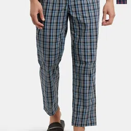 DIGITAL SHOPEE Pack Of 2 Checked Cotton Mid-Rise Lounge Pants-image-33