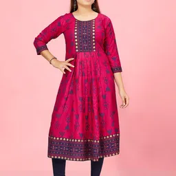 Sangria Girls Printed Cotton Kurta-picture-16