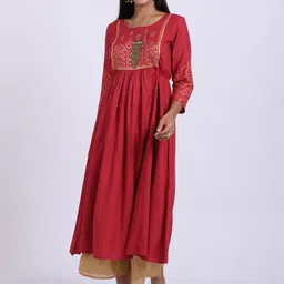 Cantabil Empire Floral Printed Sequined A-Line Kurta image 1