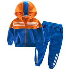 StyleCast Boys Hooded Colourblocked Pure Cotton Coat with Pyjamas-picture-21