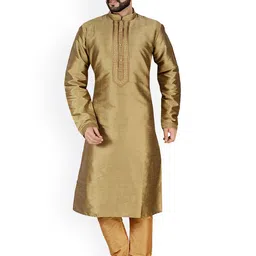 ARRUGA Ethnic Motifs Yoke Design Regular Kurta With Churidar-picture-35