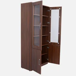 mintwud from pepperfry Tanabata Crockery Unit in Planket Walnut Finish image 5