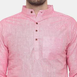 Sayesha Men Pink Cotton Kurta image 2