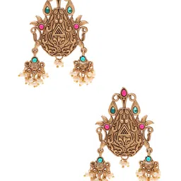 Priyaasi Gold-Plated Contemporary Jhumkas image 2