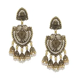 ANIKAS CREATION Gold Plated Antique Jhumkas image 2