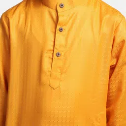 TAHVO Boys Mandarin Collar Regular Kurta With Pyjamas image 3