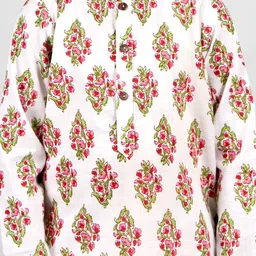 INCLUD Boys Ethnic Motifs Printed Mandarin Collar Kurta with Pyjamas image 2