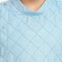 Jeetethnics Boys Blue Kurti with Pyjamas image 4