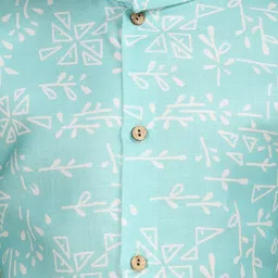 TABARD Boys Geometric Printed Regular Pure Cotton Kurta with Pyjamas image 5