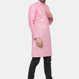 Sayesha Men Pink Cotton Kurta image 4