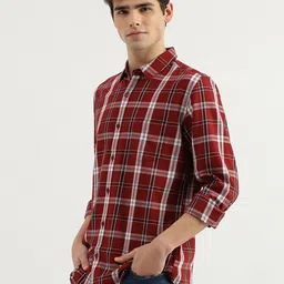 United Colors of Benetton Slim Fit Tartan Checks Cotton Casual Shirt image 3