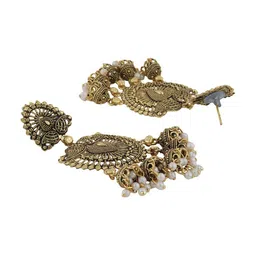 ANIKAS CREATION Gold Plated Antique Jhumkas image 3
