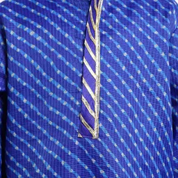 PICCOLO Boys Blue Printed Kurta with Pyjamas image 5