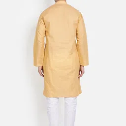Armaan Ethnic Men Beige Pure Cotton Kurta with Pyjamas image 3
