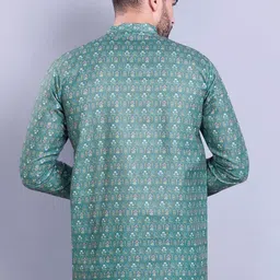 SHIWAM ETHNIX Ethnic Motifs Printed Band Collar Kurta image 3