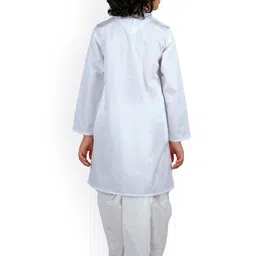Sethukrishna Boys White Pure Cotton Kurta with Dhoti Pants image 3