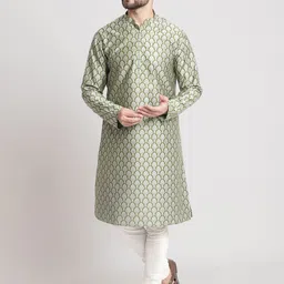TREEMODA Men Ethnic Motifs Printed Kurta image 3