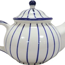 saras aajeevika Ceramic Round design Khurja Pottery Tea Pot image 3