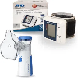 Dr.Sanaya MN-R02 Mesh Nebulizer with A&D UB-351 Wrist Blood Pressure Monitor Combo Nebulizer image 2