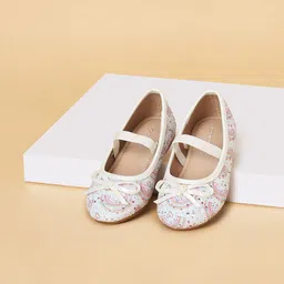 Pantaloons Junior Girls Embellished Bow Detail Ballerinas-image-8