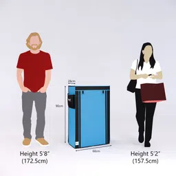 flipkart perfect homes 5 Shelf Plastic Pipe & Cover PP Collapsible Wardrobe image 3