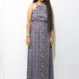 finian Women Fit and Flare Multicolor Maxi/Full Length Dress image 1