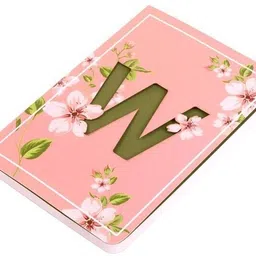 doodle Initial W lasercut Notebook, B6 (6.69 X 4.72 X 0.5 Inches), 200 Pages, 80 GSM, Diary for Girls B6 Notebook Ruled 192 Pages image 3