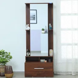 spacewood Kosmo Liwa Dressing Unit in Sheesham Finish With Storage With Mirror Storage-picture-22