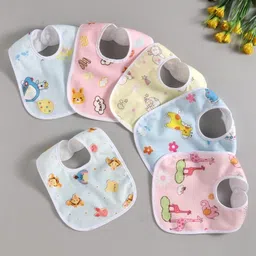 poorika Water-proof, Super Soft Cotton bibs, attached by button (pack of 6) image 3