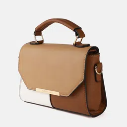mast & harbour Women Brown Satchel - Regular Size image 2