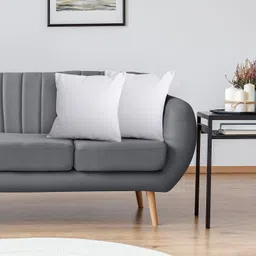 vlysium perfect sleeper Polyester Fibre Cushion Pack of 2 Solid cushion 18x18 inch fillers for sofa pillow (45*45 cm) image 3