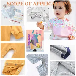 jsc 200pc Silver Thickened Snap Fasteners Kit Set Punch Plier Metal Buttons image 4