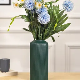 DecorTwist Green Textured Ceramic Vase-picture-28