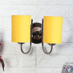Devansh Yellow Metal Traditional Cylinder Shaped Wall Lamp-image-90