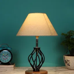 Devansh Off White Textured Table Lamps image 5