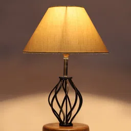 Devansh Off White Textured Table Lamps image 3