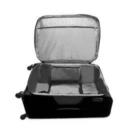 CARRIALL Black & Grey Solid Soft-Sided Trolley Suitcase image 4